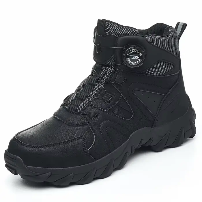 Bottes de sécurité imperméables pour hommes, bottes de travail indestructibles à bout en acier, chau