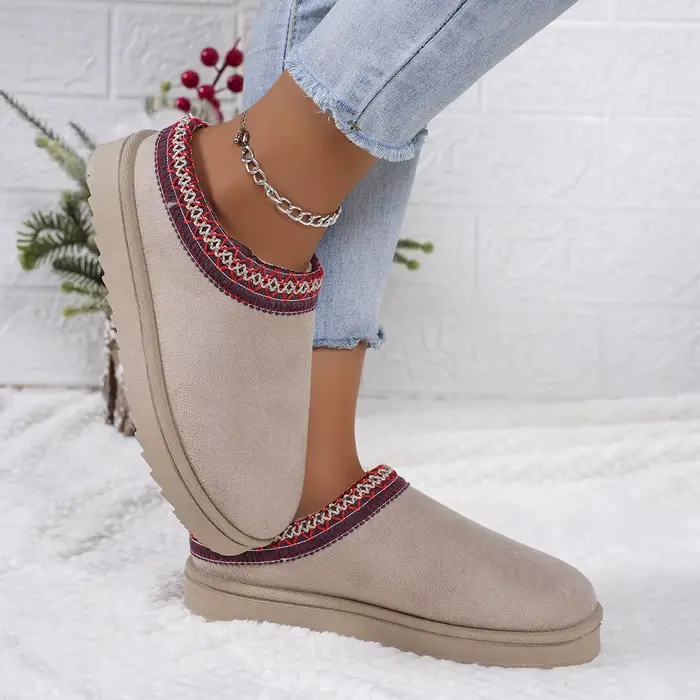 Bottes de neige chaudes en cachemire pour femmes