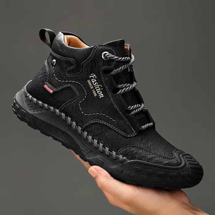 Bottes en cuir véritable pour hommes