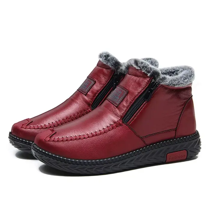 Bottes de neige imperméables pour femmes, chaussures décontractées en peluche, coordonnantes, antico