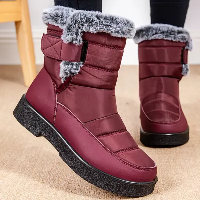 Bottes femme 2025 nouvelles bottes de fourrure imperméables pour chaussures d'hiver femme bottes de 