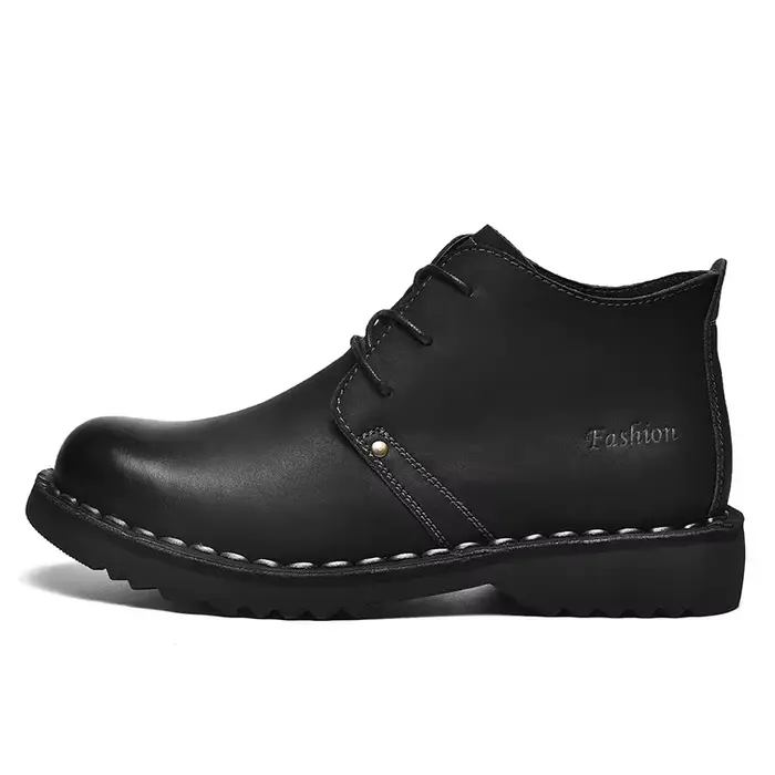 VIPadvocate-Bottes d'outillage en cuir rétro pour hommes, chaussures à plateforme confortables, chau