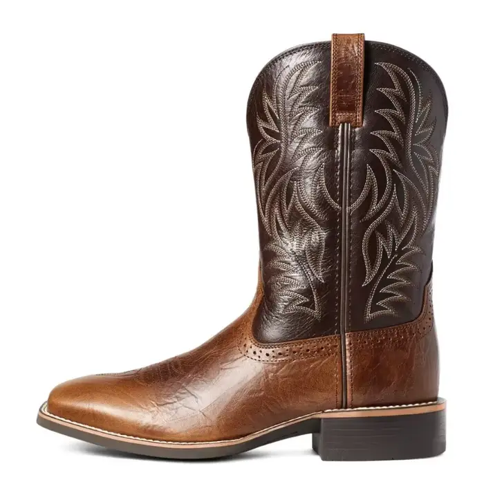 Hommes bottes hautes broderie rétro