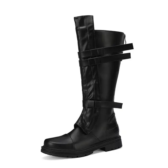 Bottes de chevalier Renaissance pour femmes, bottes à tête ronde et à talons bas, bottes de Cosplay 