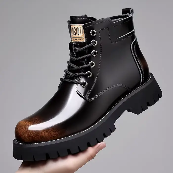 Bottes d'hiver pour hommes, pantoufles chaudes, chaussures imperméables et antidérapantes, baskets e