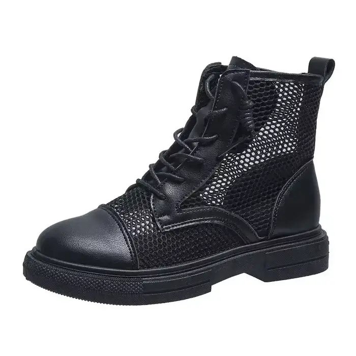 Bottes évidées épaisses pour femmes, bottes de rinçage d'été, chaussures de marque pour femmes, Park