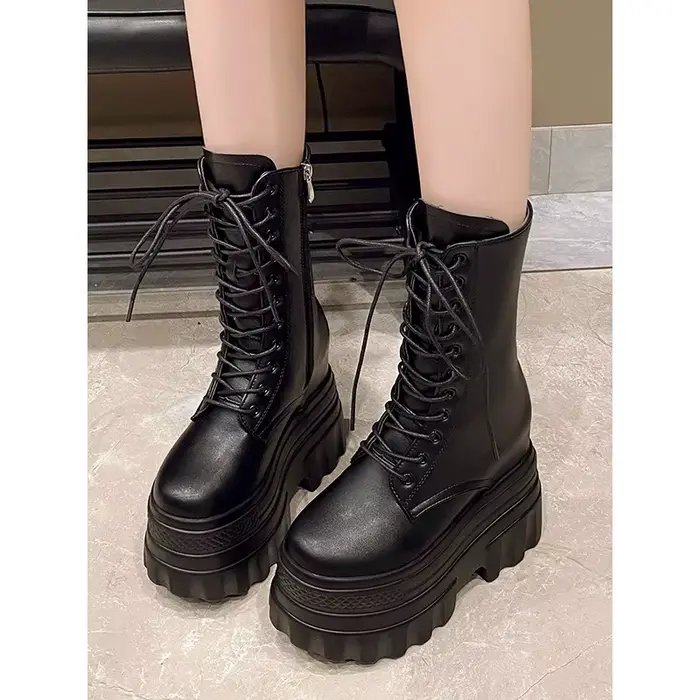 Bottines en cuir souple de 14cm