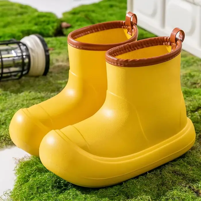 Bottes de pluie imperméables pour femmes, couleur bonbon, chaussures de pluie confortables à platefo