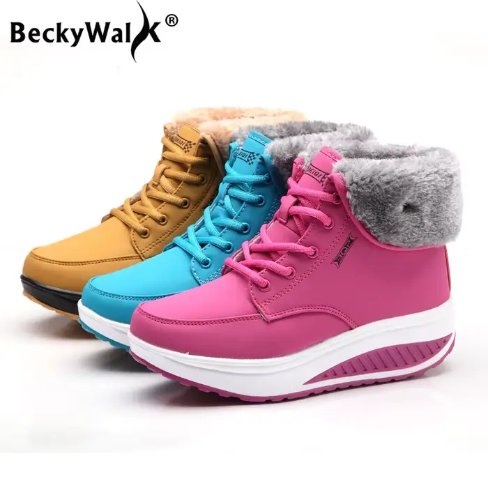 2025 chaussures femme hiver chaud plate-forme femmes bottes de neige en peluche