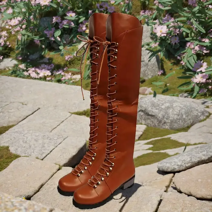 Bottes classiques à lacets pour femmes style sexy imprimés animaux talons aiguilles fourrure toile liège cuir collé occassions spéciales événements formels soirées sorties ville