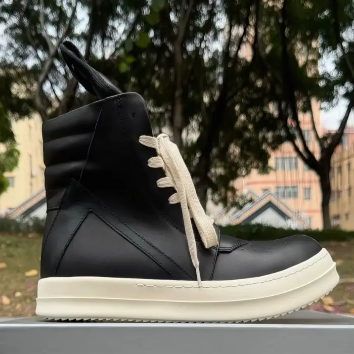 Ro luxe hommes chaussure ivoire blanc cuir bottine extérieur bottes haut chaussures décontractées fermeture éclair femmes Sneaker peau de vache baskets