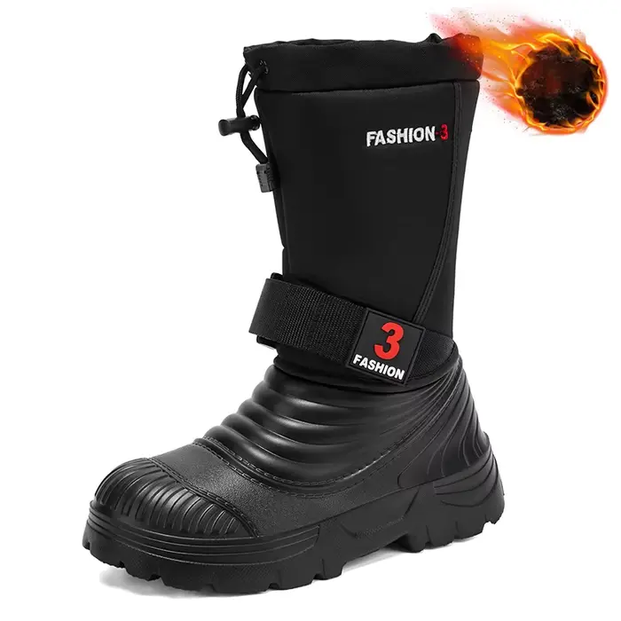 Nouvelles bottes de neige pour hommes pour l'automne et l'hiver, doublées de polaire et épaissies, r