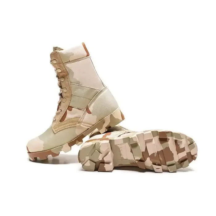 Bottes militaires de combat pour homme, bottes d'extérieur robustes en toile, résistantes et antidérapantes, bottes de randonnée et de moto, bottes tactiques pour activités outdoor