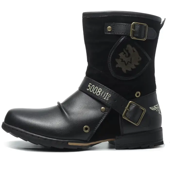 Bottes de cowboy mi-hautes personnalisées classiques Vintage faites à la main pour hommes
