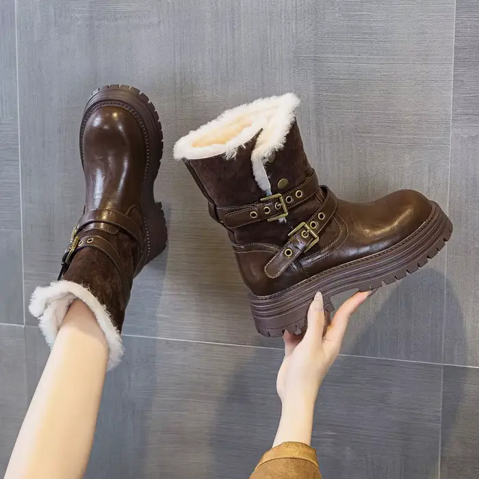 Bottes d'hiver à plateforme pour femmes