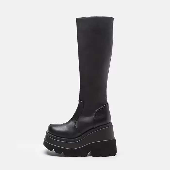 Bottes à talons inclinés pour femmes