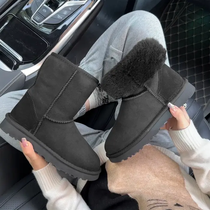 Bottes de neige intégrées en fourrure pour femmes