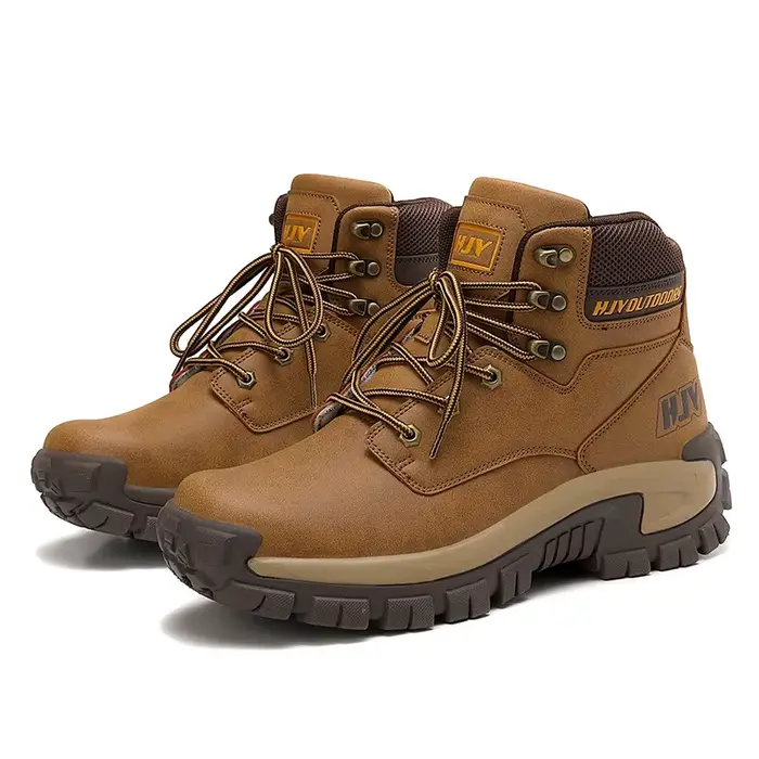 Bottes Gh-top en cuir pour hommes, étanches, antidérapantes, hautes cheville, randonnée, moto, travail, bottes d'extérieur, hiver, streetwear