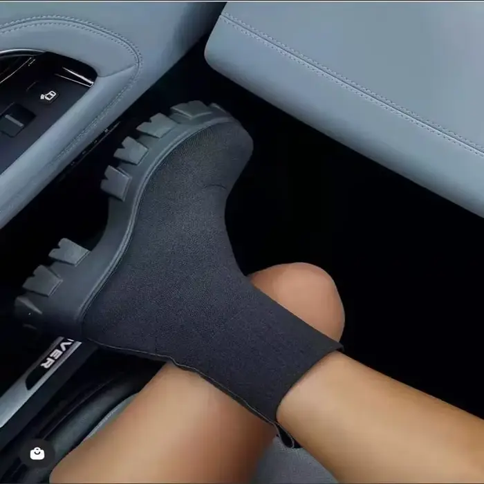 Bottes de rinçage pour chaussettes en tissu pour femmes, baskets à la mode, chaussures à plateforme 
