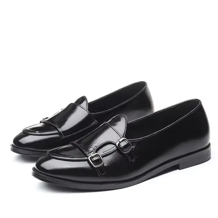 Petites chaussures en cuir à double structure à lacets à la mode, chaussures décontractées de style 