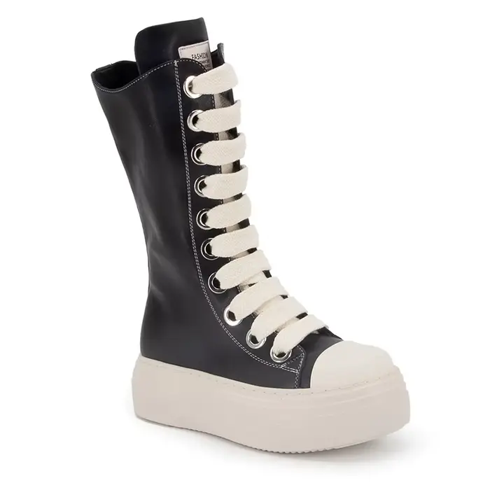 Soldes Exceptionnelles de la Saison : Nouvelles Bottes Montantes à Motif Flamme, Semelle Épaisse, La