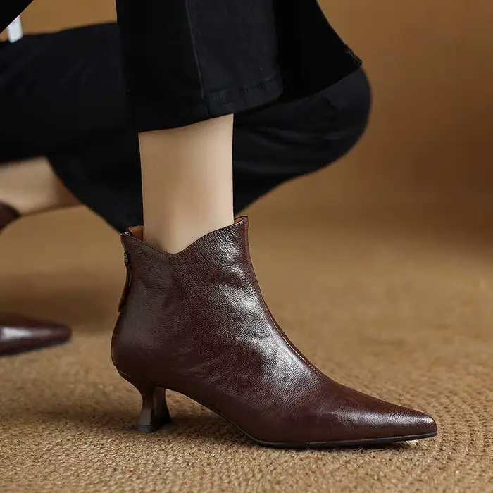 Bottines Femme Vintage Printemps 2026 à Bout Pointu