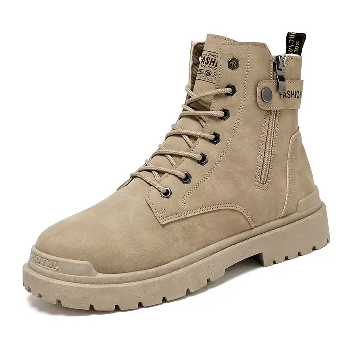 Bottes décontractées à tige haute pour hommes, quatre saisons, nouvelles bottes de travail antidérap