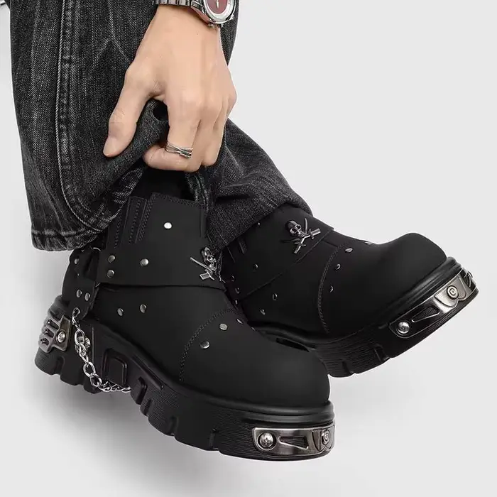 Bottines gothiques punk pour hommes