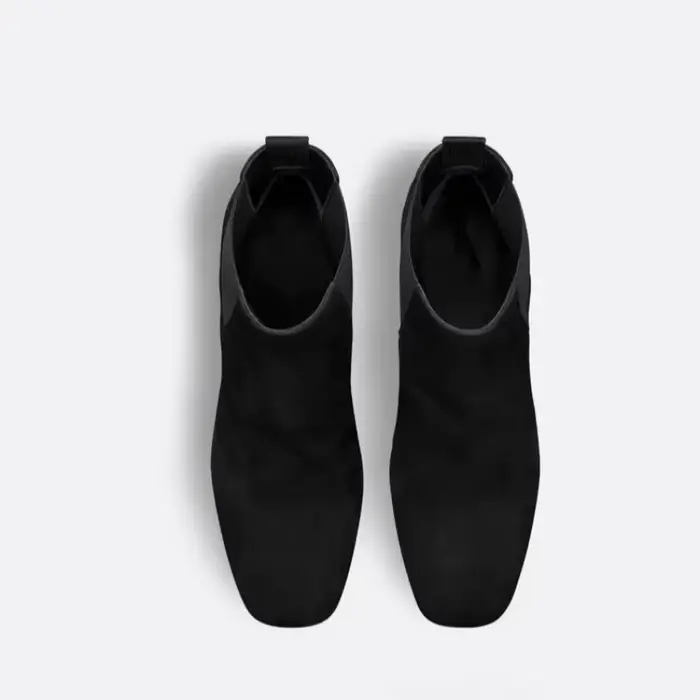 CommConsulShopping-Bottes courtes en daim noir pour femmes