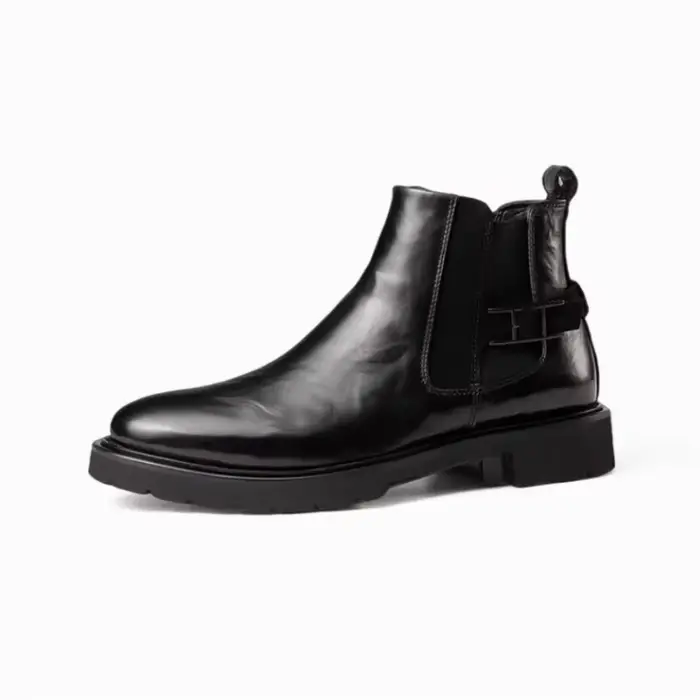 Nouvelles bottes en cuir d'affaires d'automne et d'hiver, chaussures montantes en cuir, bottes chels