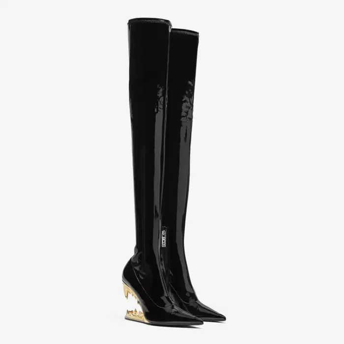 Bottes pointues à talons hauts en super fibre pour femmes