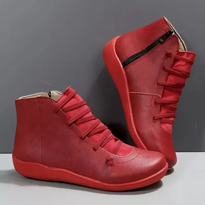 Femmes bottes hiver plat court Vintage confortable