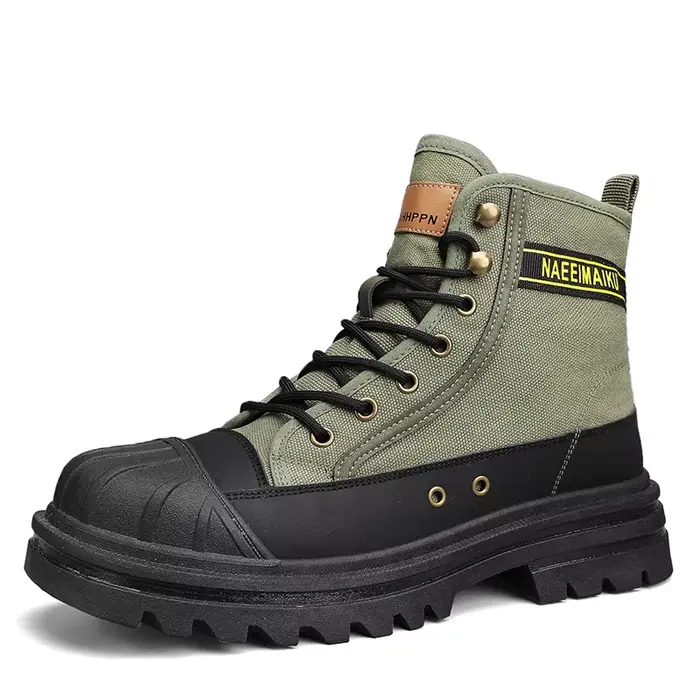 Bottes en toile à tige haute pour hommes, quatre saisons, nouvelles bottes décontractées d'extérieur