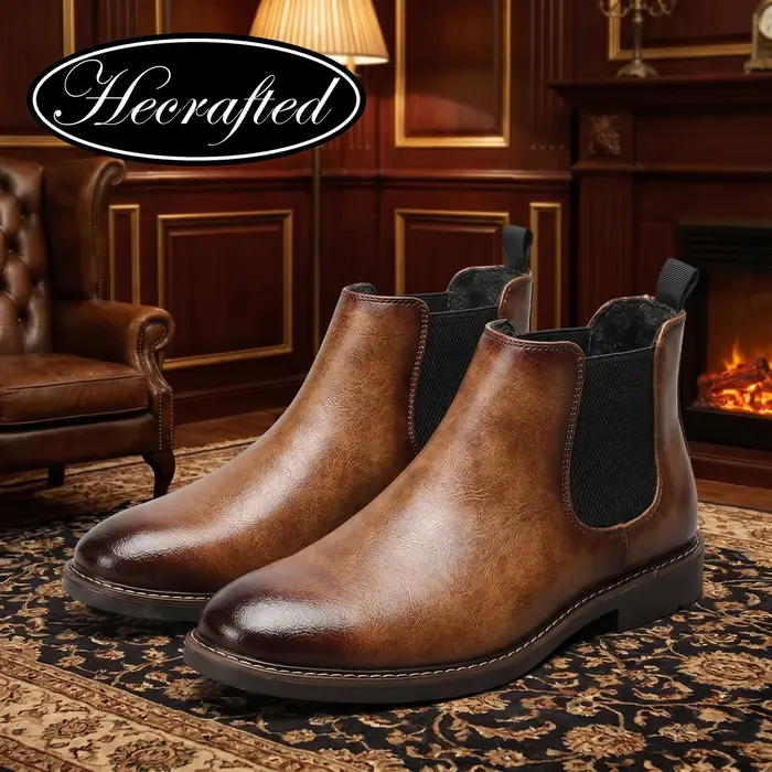 Bottes Chelsea pour hommes, marque rétro, 2026, décontractées, confortables, tendance