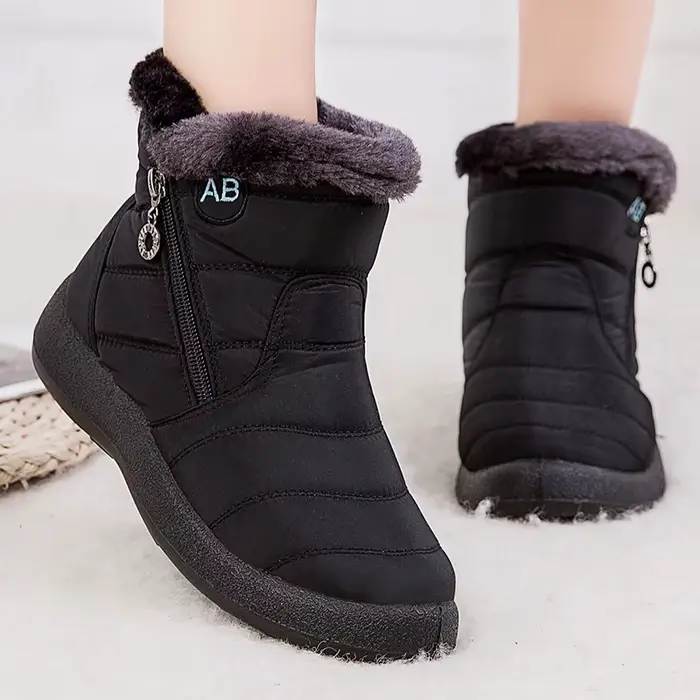 Bottines pour femmes garder au chaud fourrure chaussures d'hiver femme bottes de neige imperméables hiver Botas Mujer