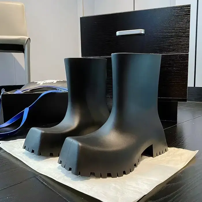 Bottes de rinçage en cuir PU souple pour femmes