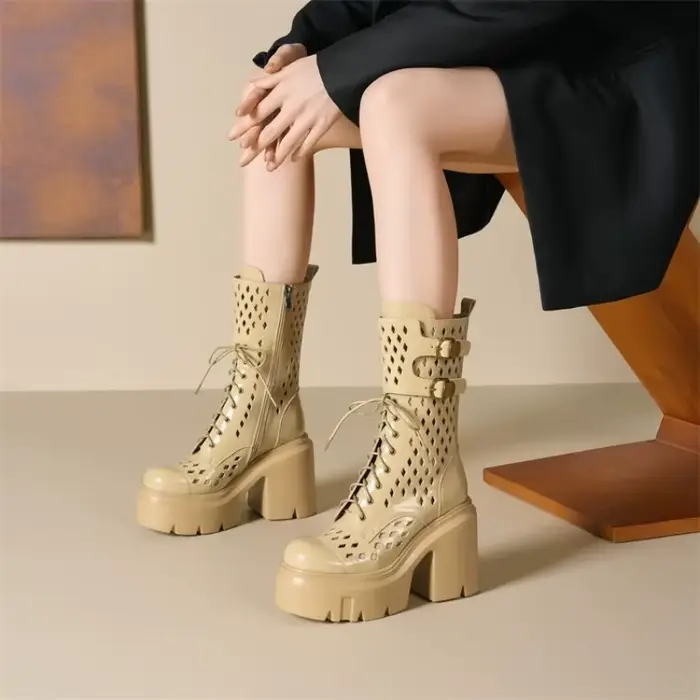 Bottines à plateforme respirantes tendance