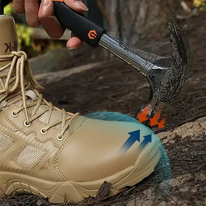 Bottes de travail montantes chaussures de sécurité indestructibles hommes chaussures à bout en acier