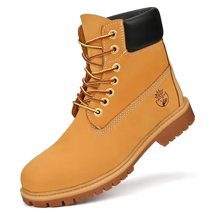 Bottes hommes bottes hautes hommes chaussures en cuir hiver mode peluche chaussures chaudes baskets 