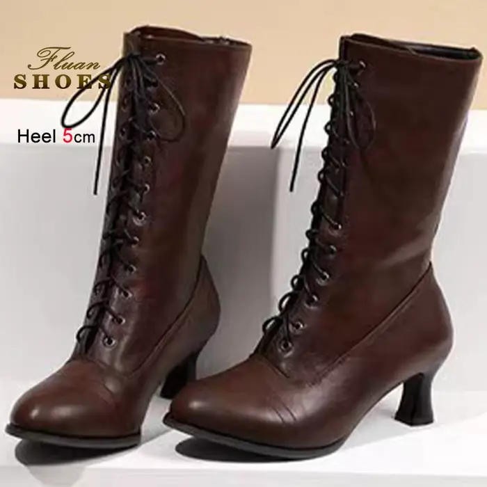 Bottes de chevalier marron pour femmes