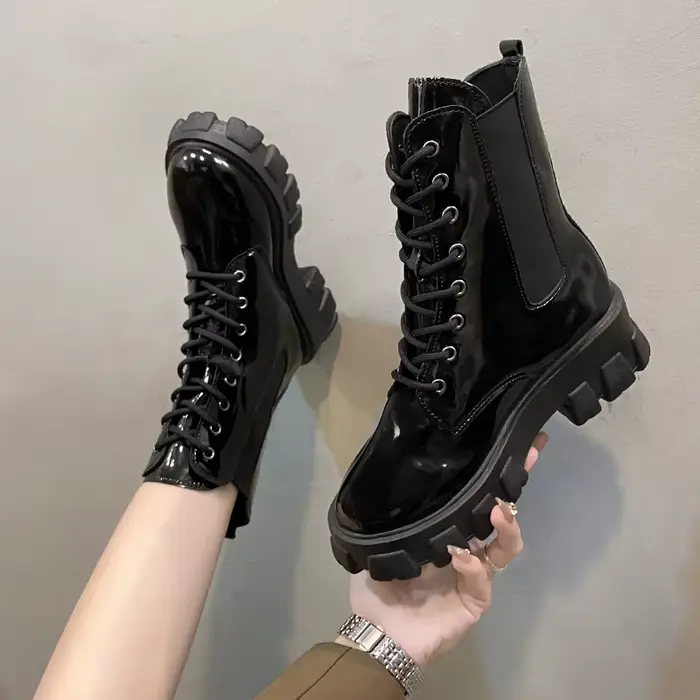 2025 nouvelle mode semelle épaisse talon épais bottes pour femmes grande taille chaussures pour femm
