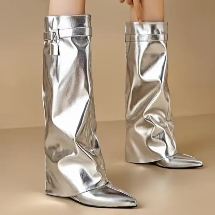 Bottes hautes compensées Sexy pour femmes