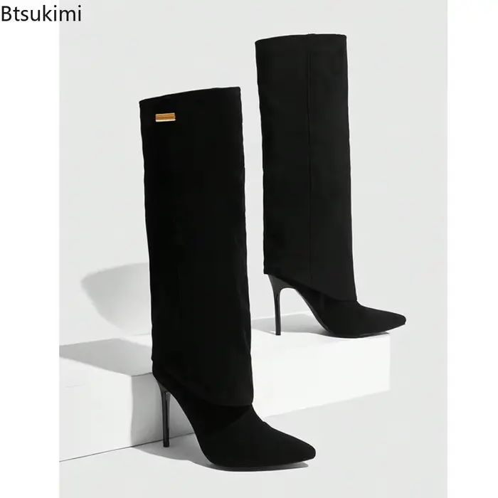 Nouvelles bottes hautes à talons pour femmes