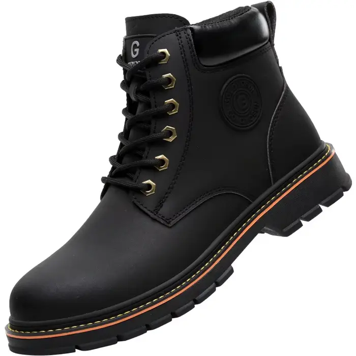 Bottes de travail montantes pour hommes, chaussures de travail Anti-écrasement et Anti-perforation a