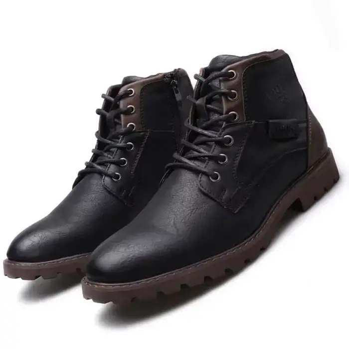 Bottes faites à la main pour hommes, bottines d'extérieur Vintage marron, bottines de travail à la c