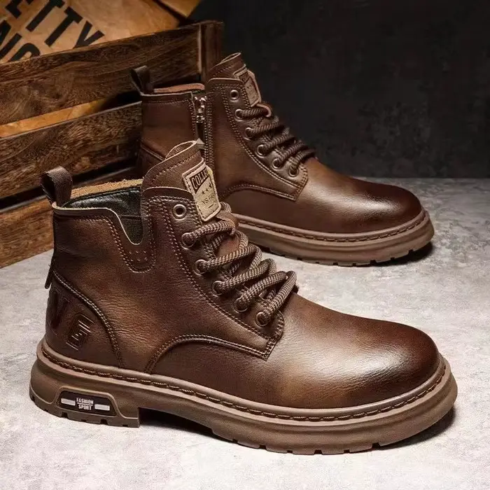 Bottines de luxe rétro britanniques pour hommes