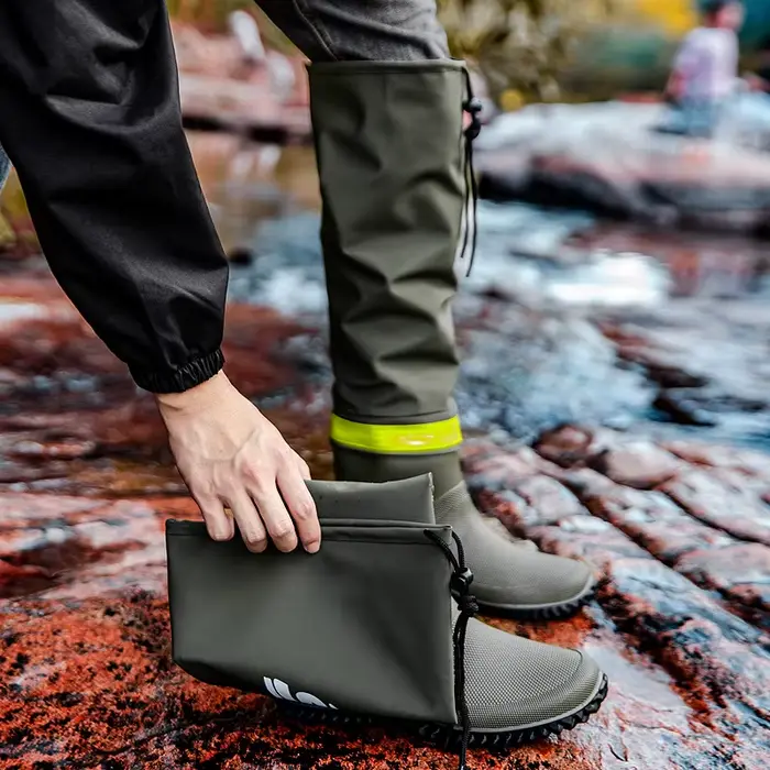 Bottes de pluie montantes antidérapantes et résistantes à l'usure pour hommes