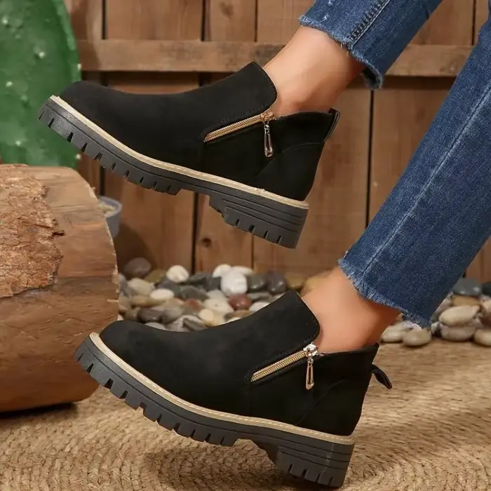 Bottines à fermeture éclair pour femmes