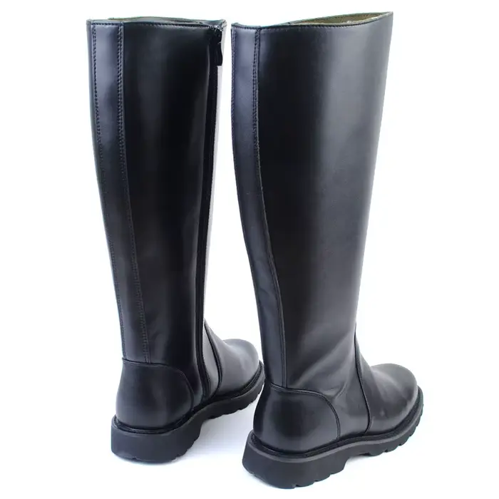 Bottes longues noires à hauteur du genou pour hommes
