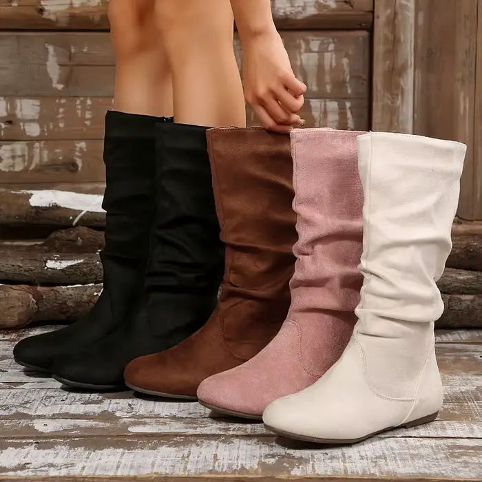 Talon bas côté Zip femmes bottes nouveau quatre saisons confortable